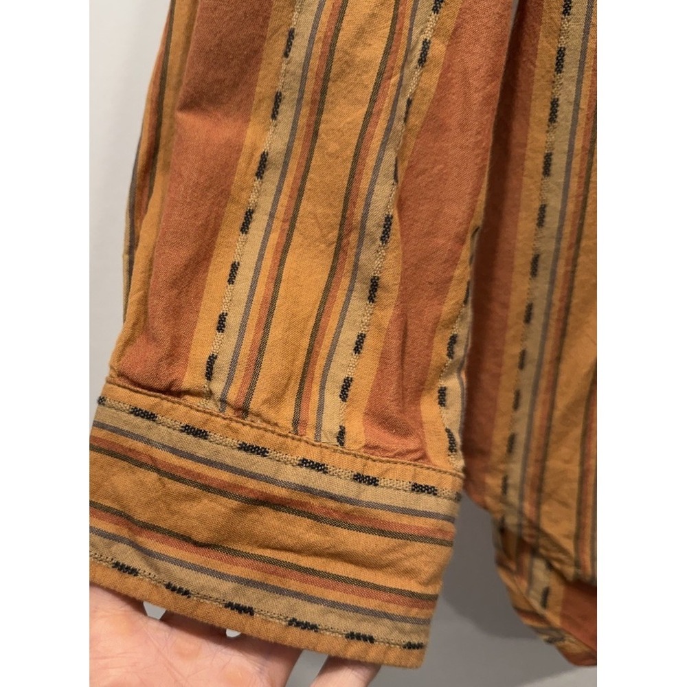 The Territory Ahead Striped Button Down Shirt Mens Medium Cotton Southwest Aztec - Picture 7 of 9